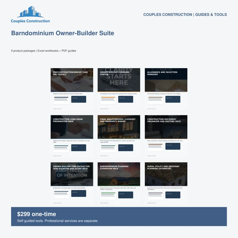 Barndominium Owner-Builder Suite