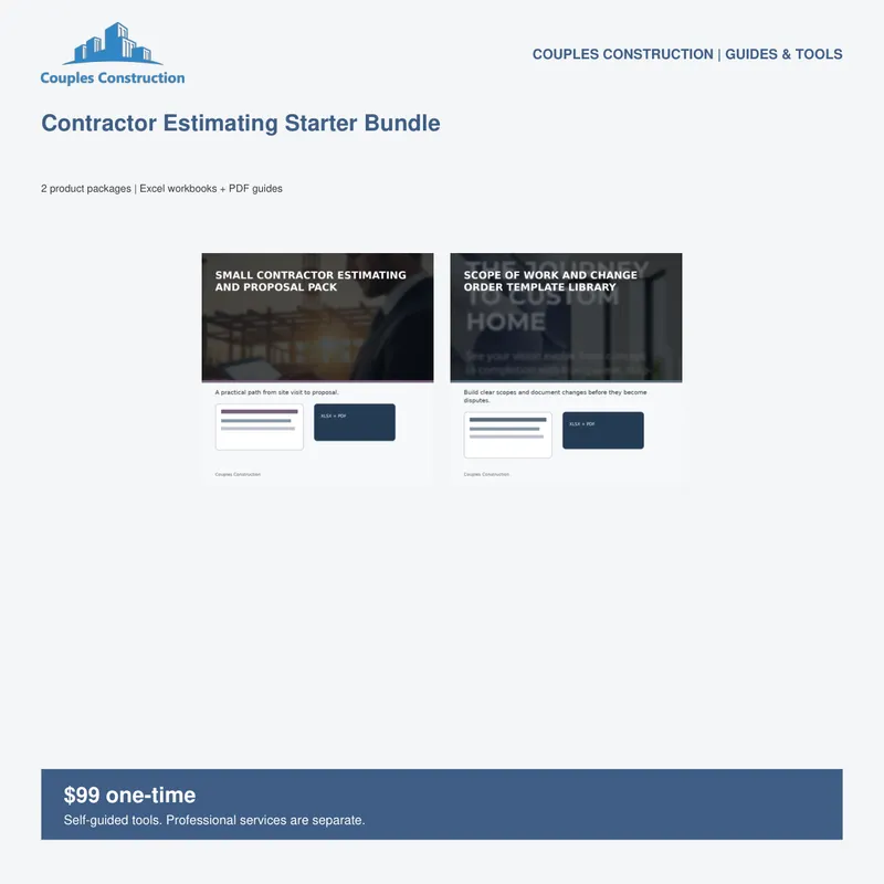 Contractor Estimating Starter Bundle