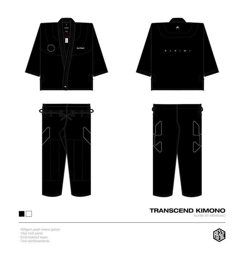 ALKIMI ADULT TRANSCEND KIMONO - BLACK