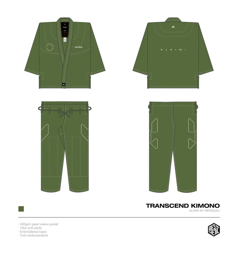 ALKIMI ADULT TRANSCEND KIMONO - OLIVE