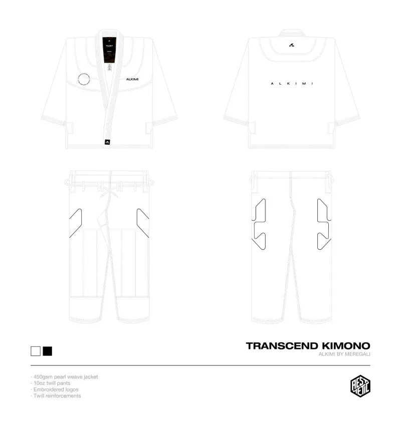 ALKIMI ADULT TRANSCEND KIMONO -  WHITE