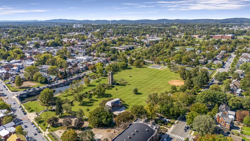 Aerial view of the neighborhood