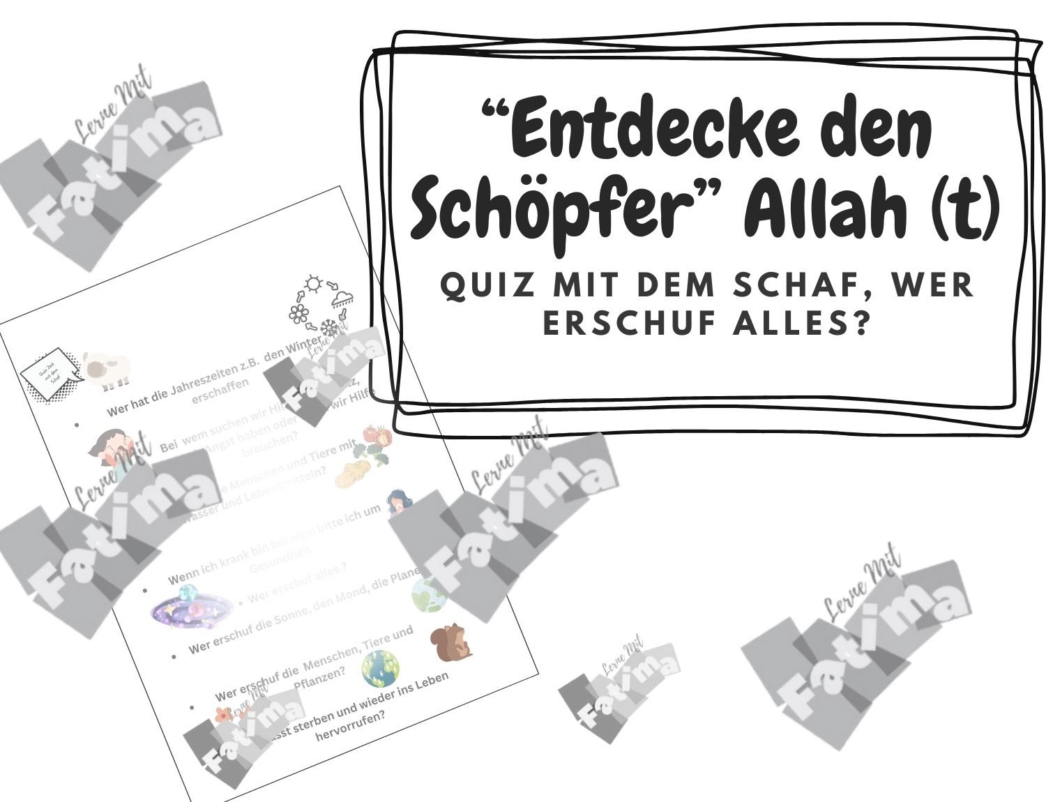 Entdecke den Schöpfer Quiz mit dem Schaf – Wer erschuf alles?