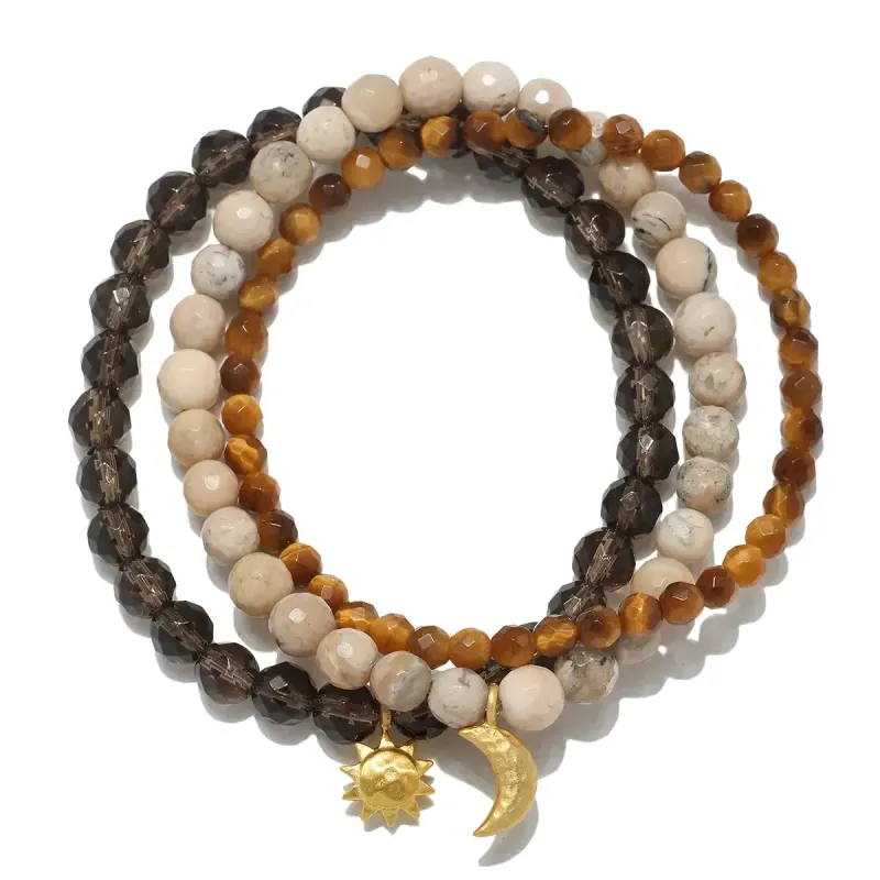 Satya Jewelry Manifest Balance Gemstone Bracelet Trio