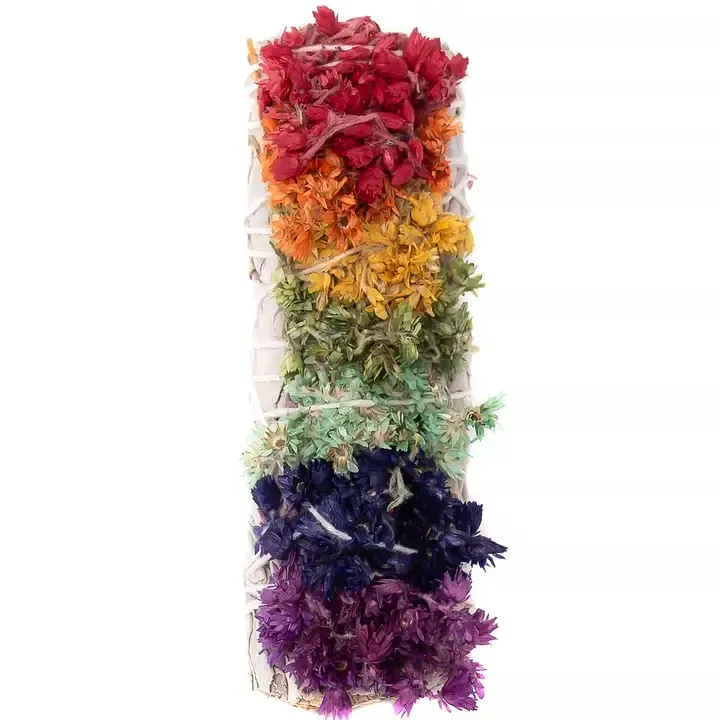 7 Chakra Floral Sage Wand