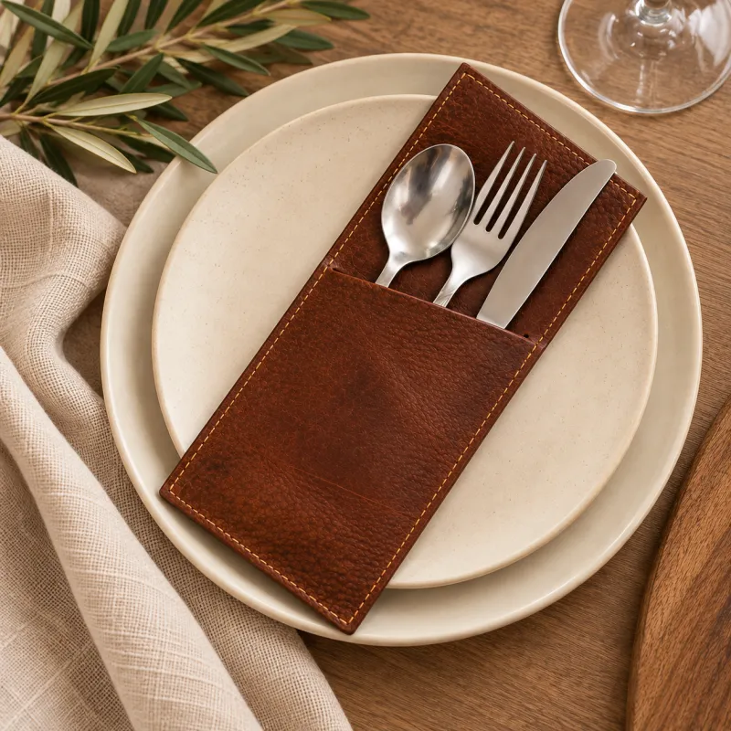 The Leather Cutlery Sleeves