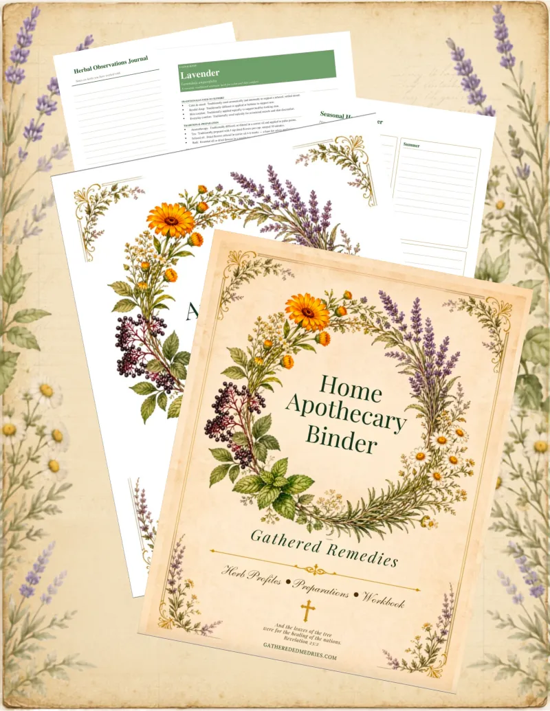 Digital Home Apothecary Binder kit