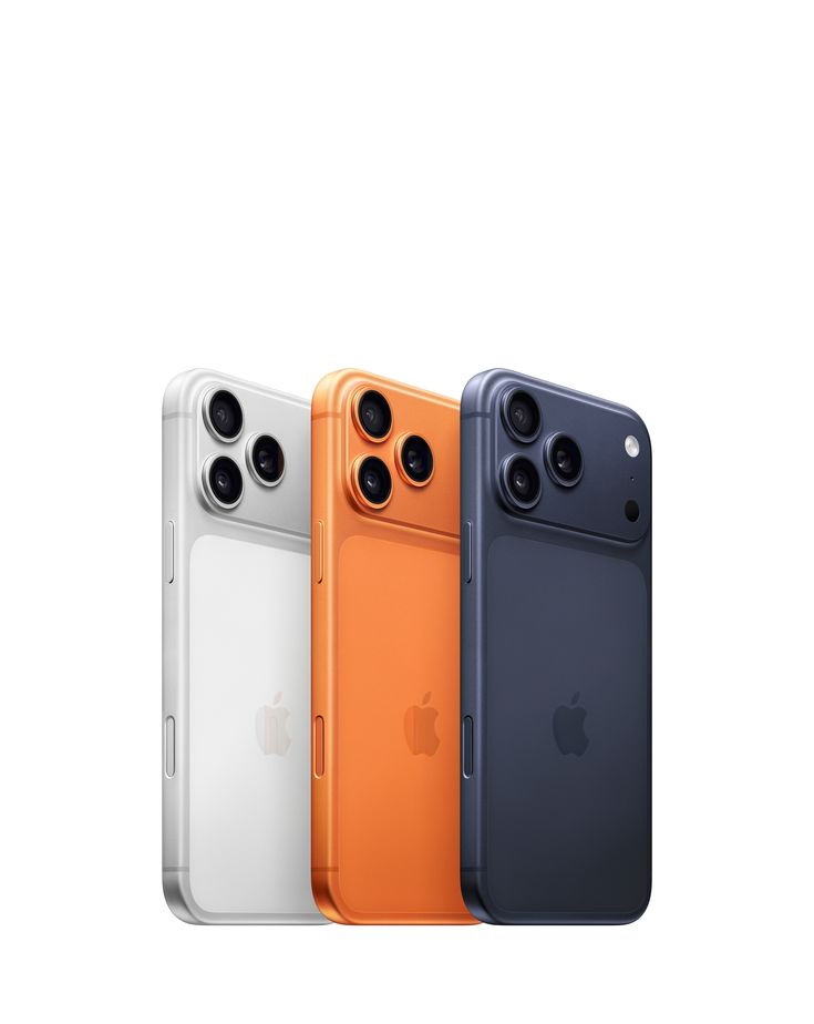Apple iPhone 17 – 256GB | Orange, Silver & Navy Blue