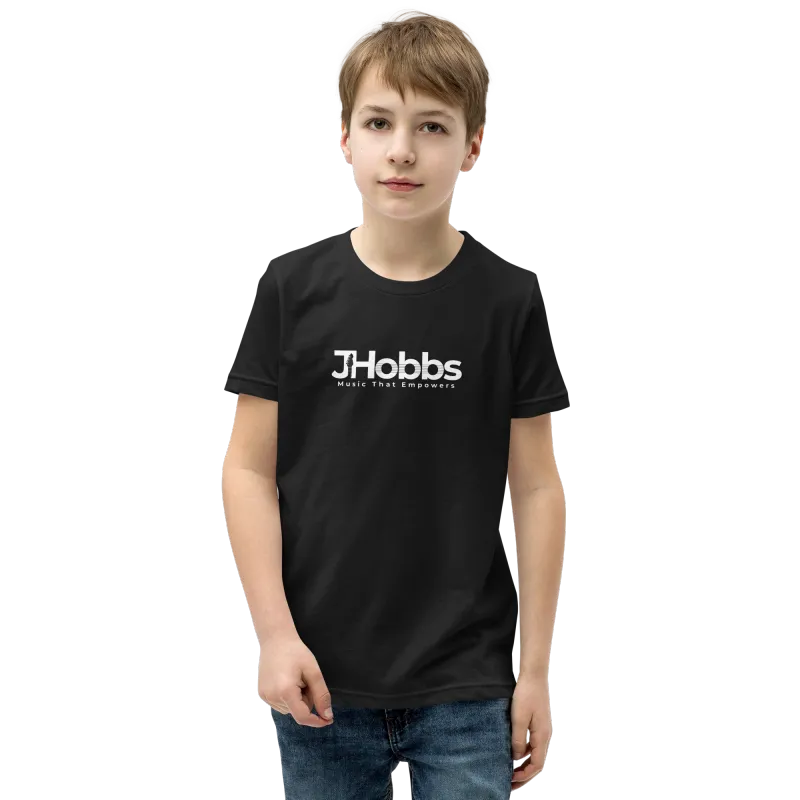 White JHobbs Logo Youth Short Sleeve T-Shirt