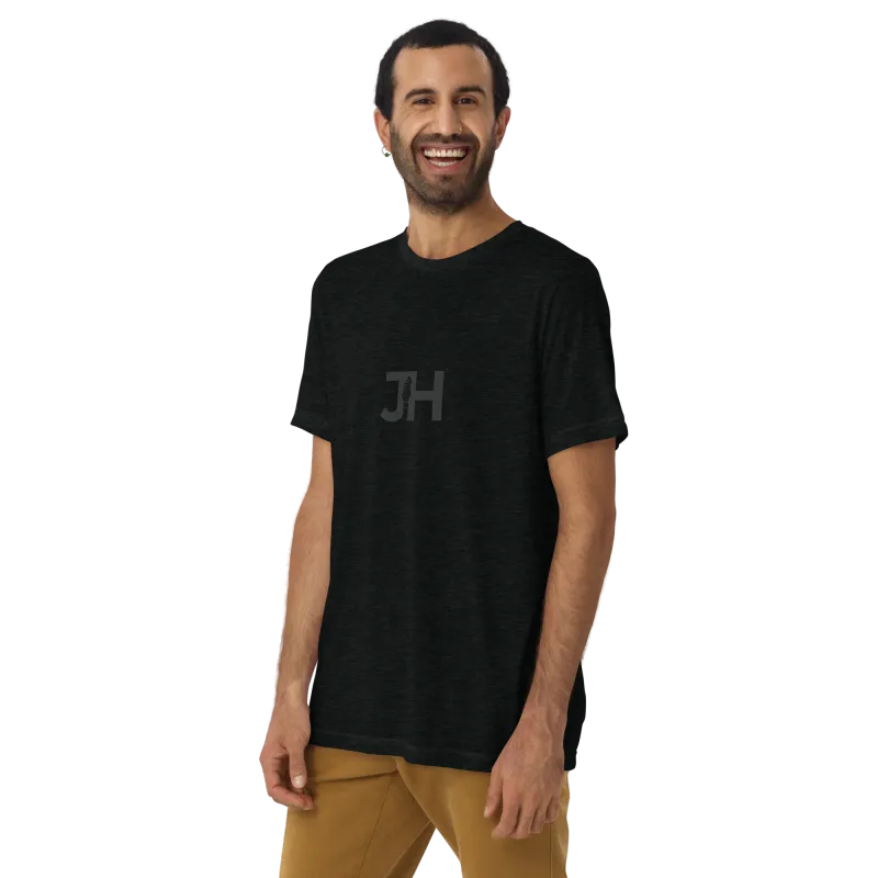 Black JH Logo Adult Tri-Blend Short sleeve t-shirt