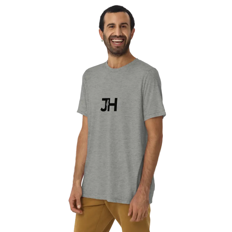 Black JH Logo Adult Tri-Blend Short sleeve t-shirt