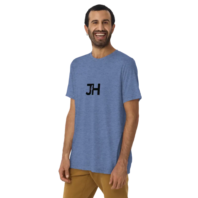 Black JH Logo Adult Tri-Blend Short sleeve t-shirt