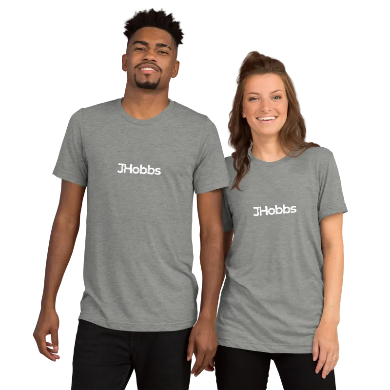 White JHobbs Logo Adult Tri-Blend Short sleeve t-shirt