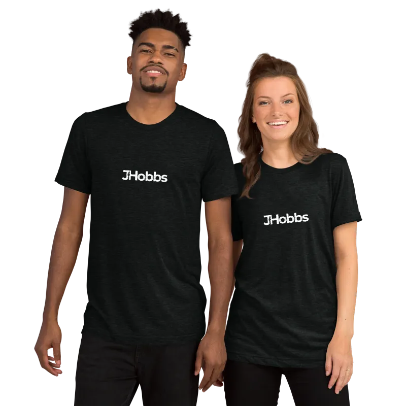 White JHobbs Logo Adult Tri-Blend Short sleeve t-shirt
