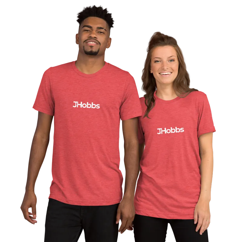 White JHobbs Logo Adult Tri-Blend Short sleeve t-shirt