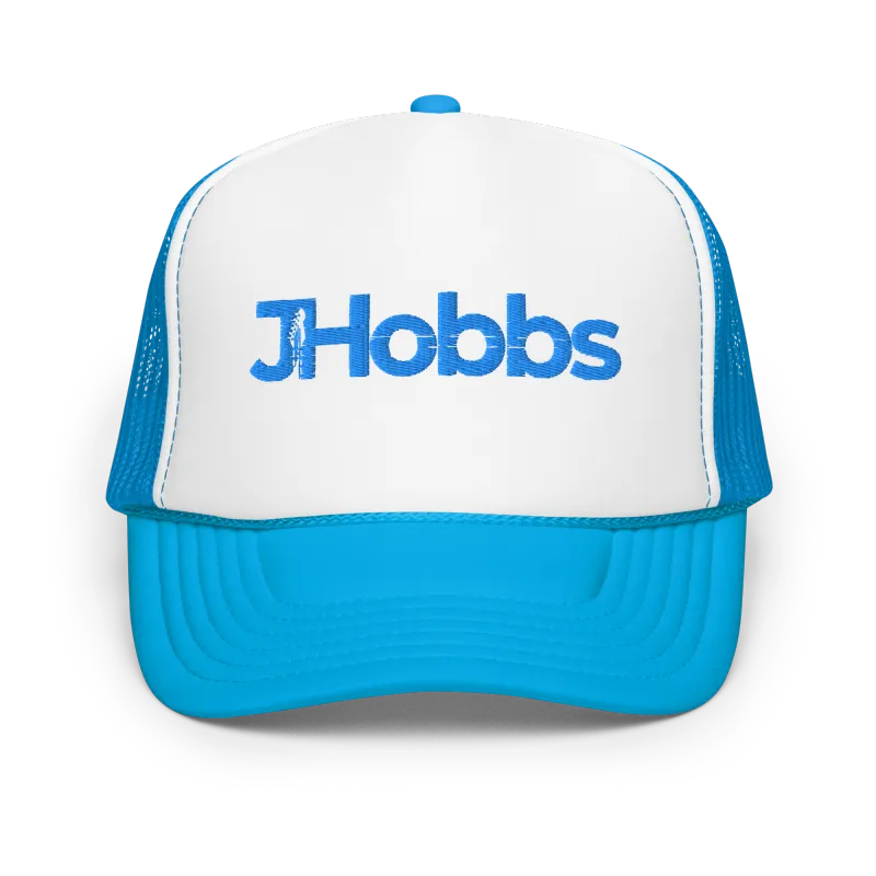 Blue JHobbs Logo Foam trucker hat