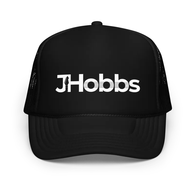 White JHobbs Logo on Black Foam trucker hat