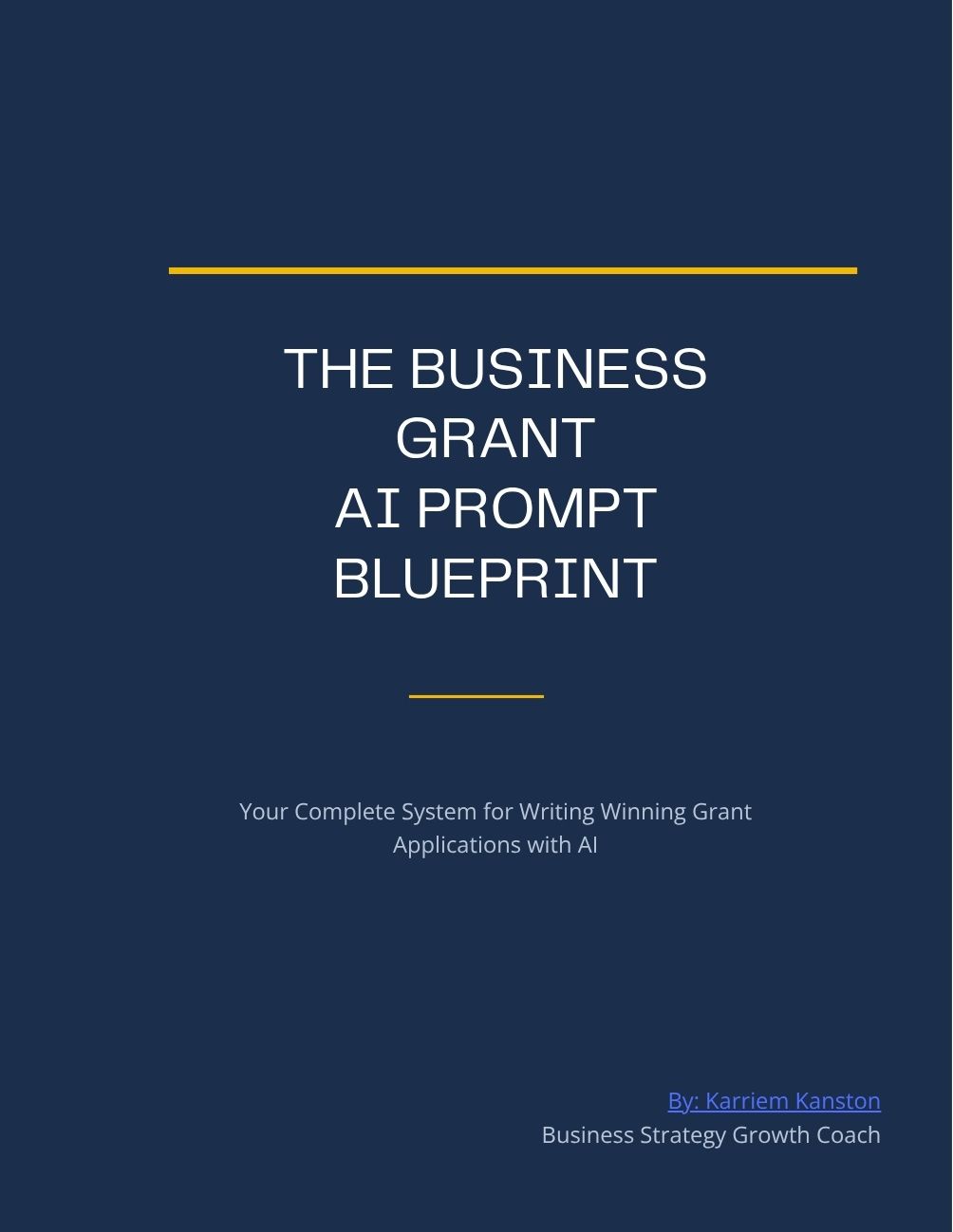 Business Grant AI Prompt Book 