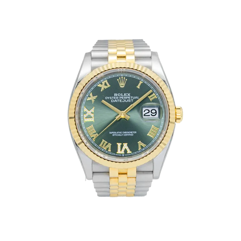 Rolex 126233 36mm Datejust Olive Green Dial - 2025