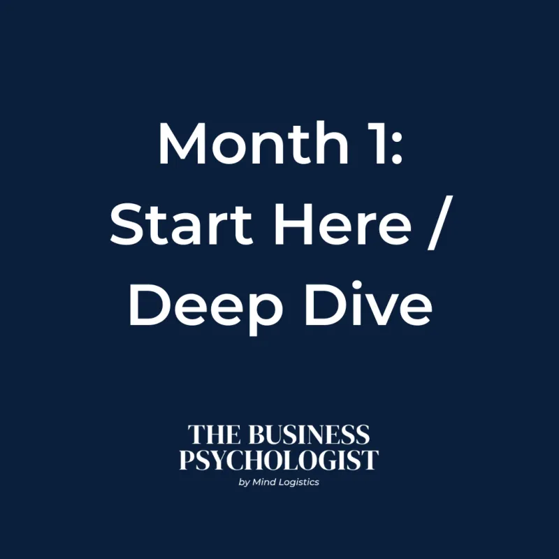 Start Here - Month 1 Deep-Dive