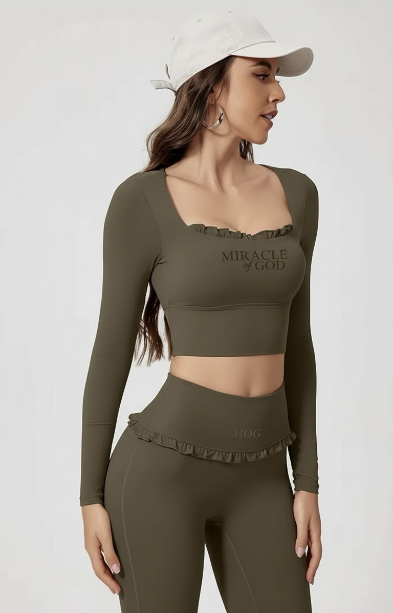 Covered by Grace Ruffled Athleisure Set - Courageous Warrior