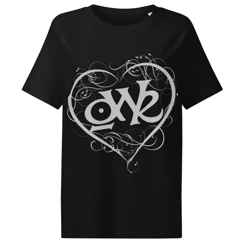 Women’s organic ribbed neck t-shirt - OWR Heart Design