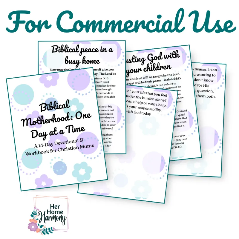 PLR Biblical Motherhood 14-Day Devotional
