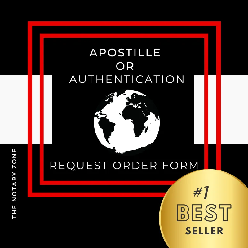 Apostille or Authentication Order Request Form (Standard)