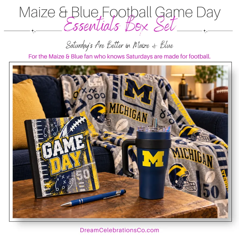 Maize & Blue Football Game Day Set