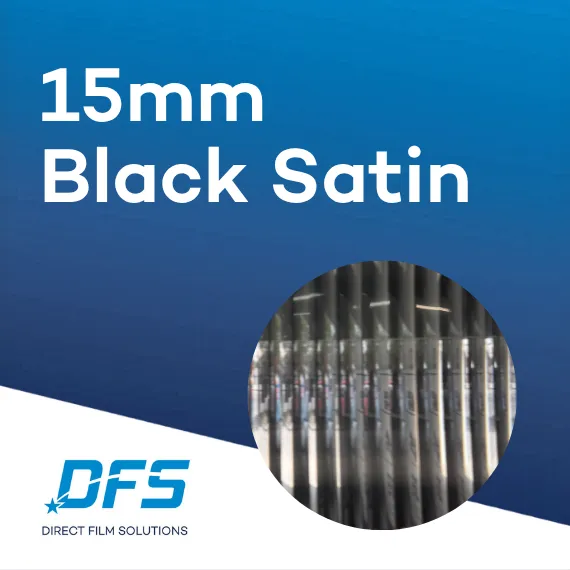 15mm Black Satin Reeded Film