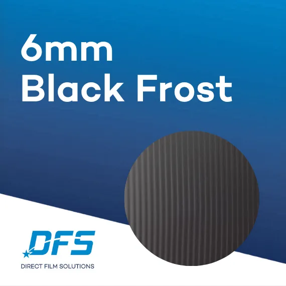 6mm Black Frost Reeded Film