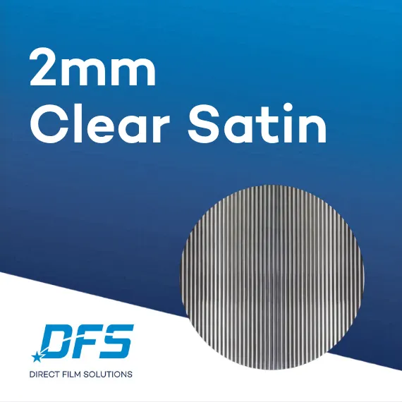 2mm Clear Satin Reeded Film