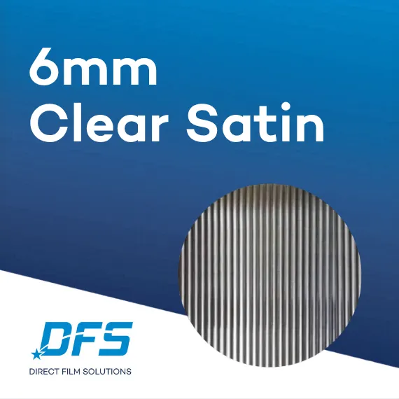 6mm Clear Satin Reeded Film
