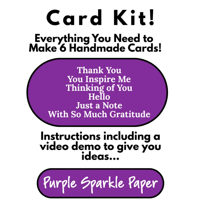 Card Kit - Purple Sparkle Paper