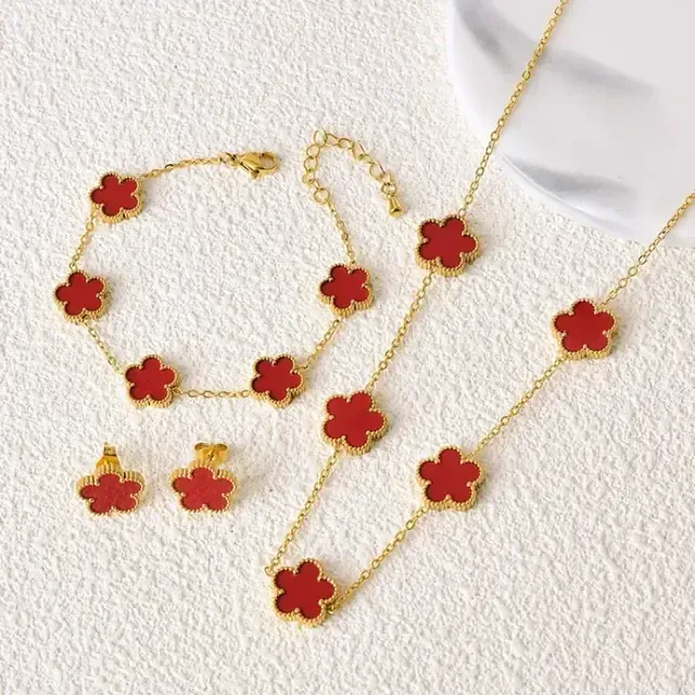 Set Trébol 5 Hojas Rojo