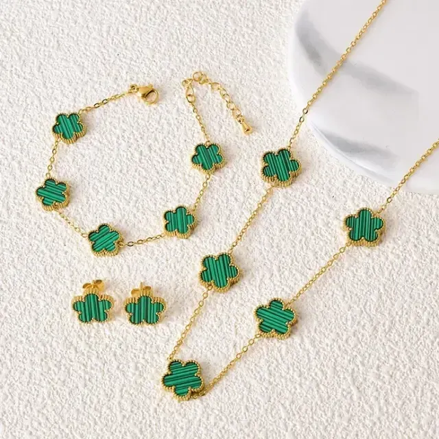 Set Trébol 5 Hojas Verde