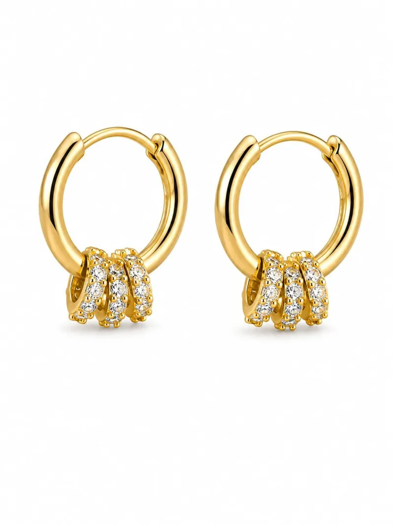 Aretes Bella Rose (Argollas Pequeñas)