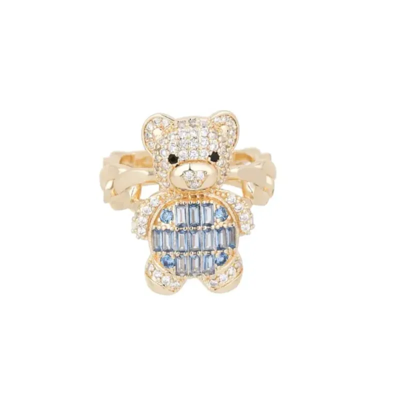  Anillo Oso Azul Talla 6-7-8 -mayorista