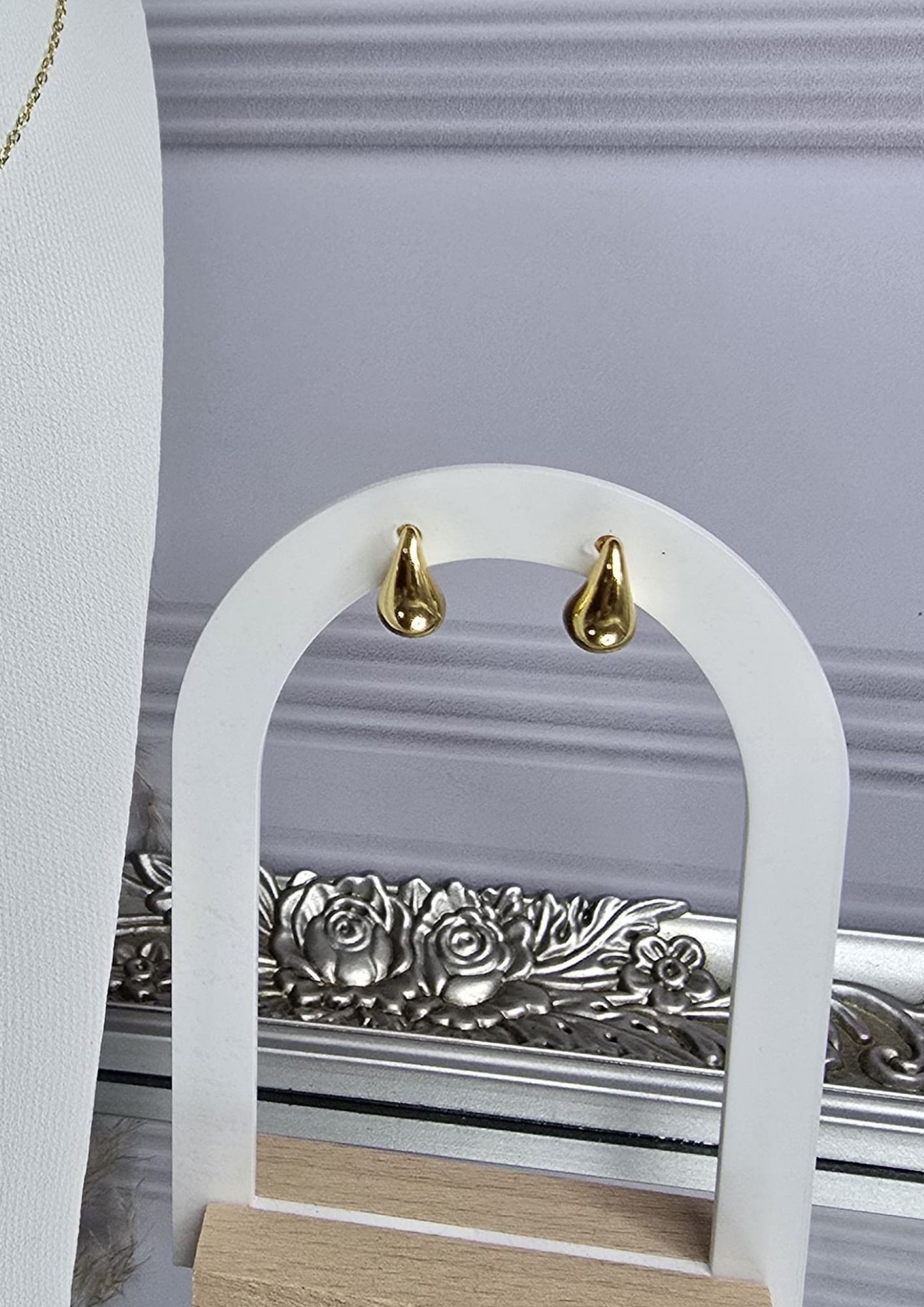 Aretes Gota Mini - Plata Italiana 925 dorada