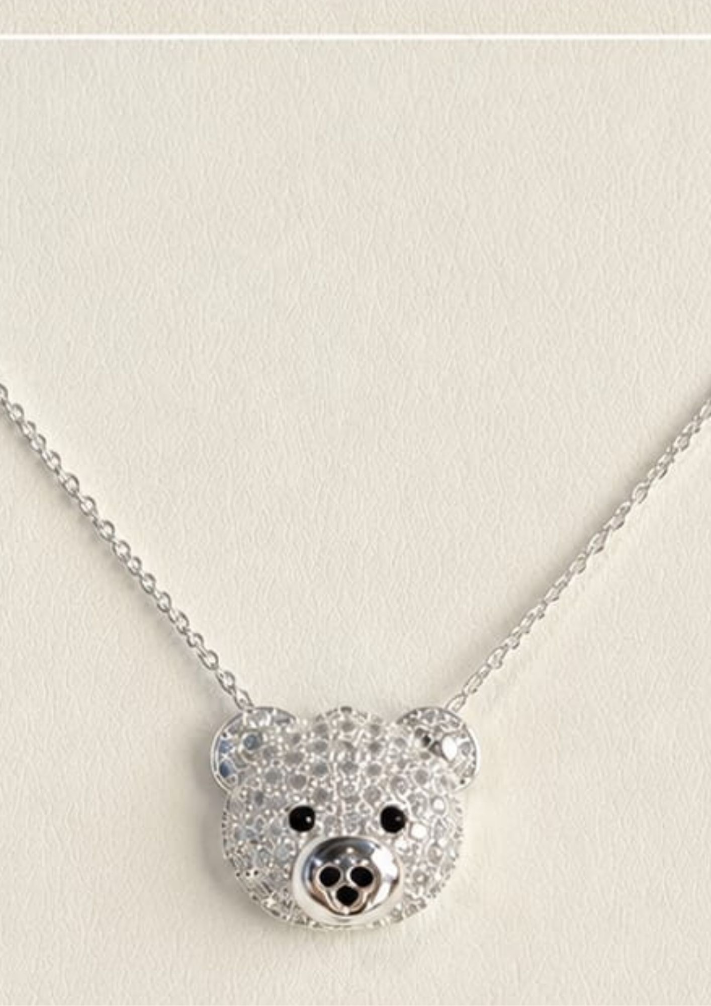Cadena Osito CARA -Plata Italiana -Mayorista