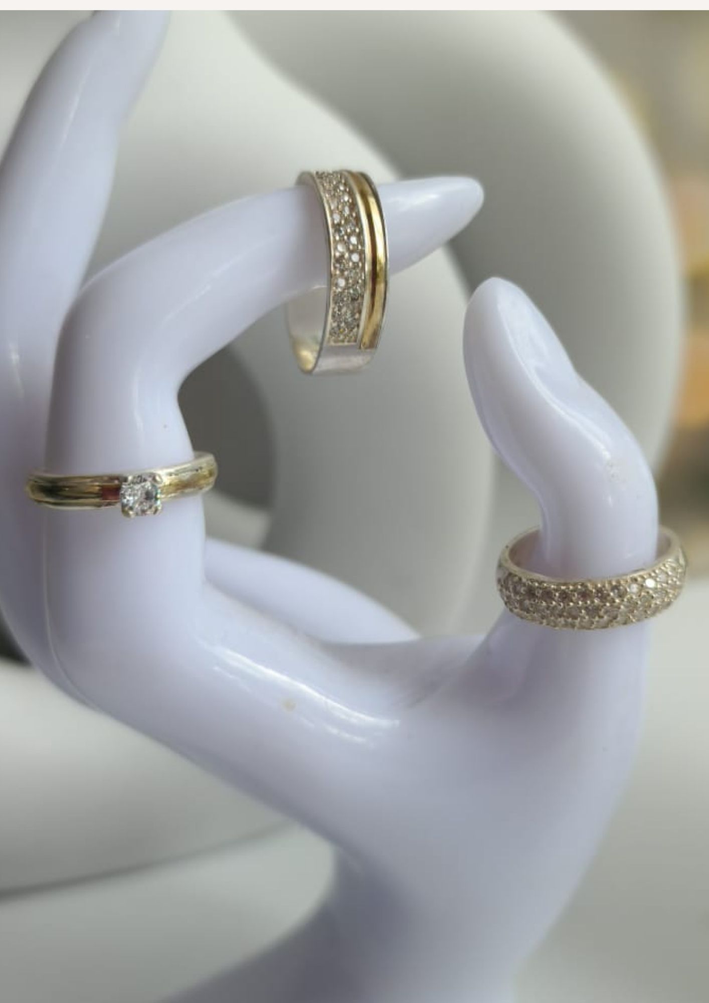 Anillo de Compromiso 3 Piezas (Mujer Talla 6 - Hombre Talla 11)