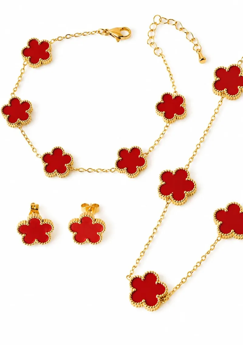 Set Trébol 5 hojas [Roja y Verde] - mayorista