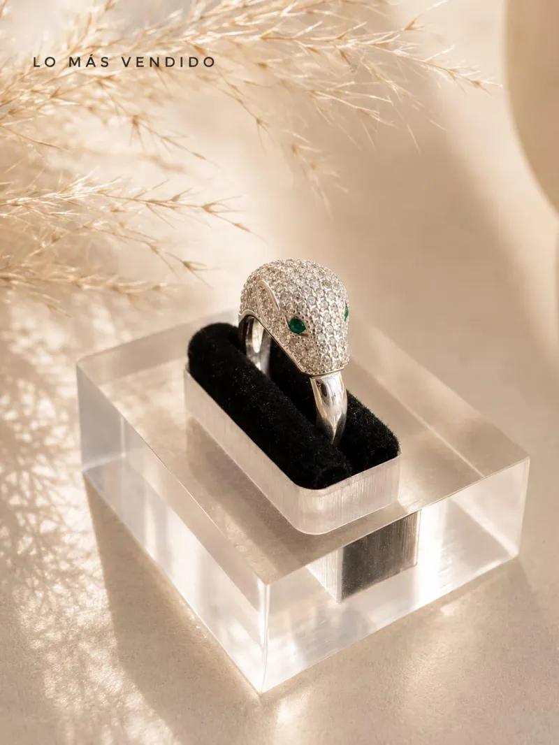 Anillo Glam -Plata Italiana -Mayorista