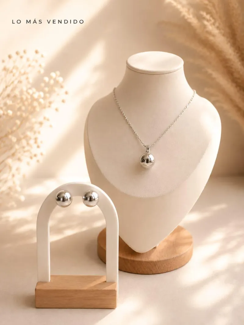 Set Bolita- Plata Italiana 925