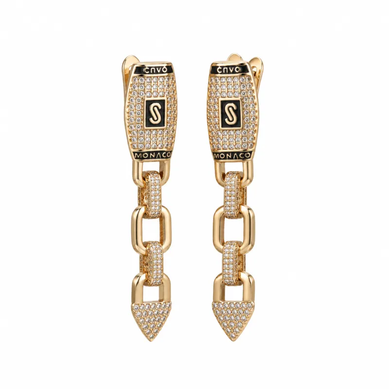 Aretes Mónaco Eslabón largo