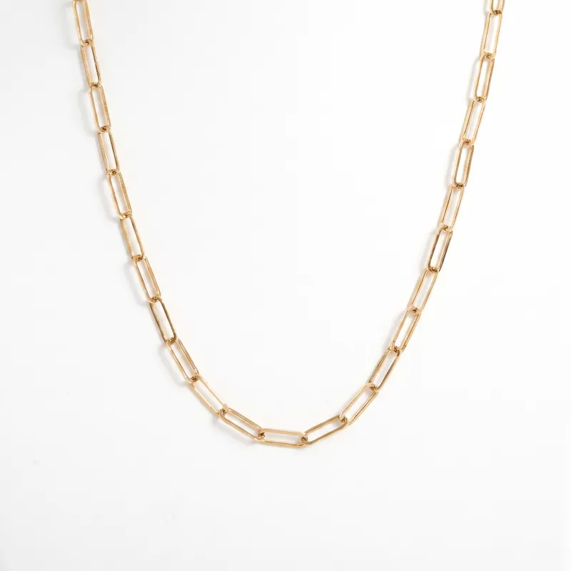 14k Necklace Paper Clip