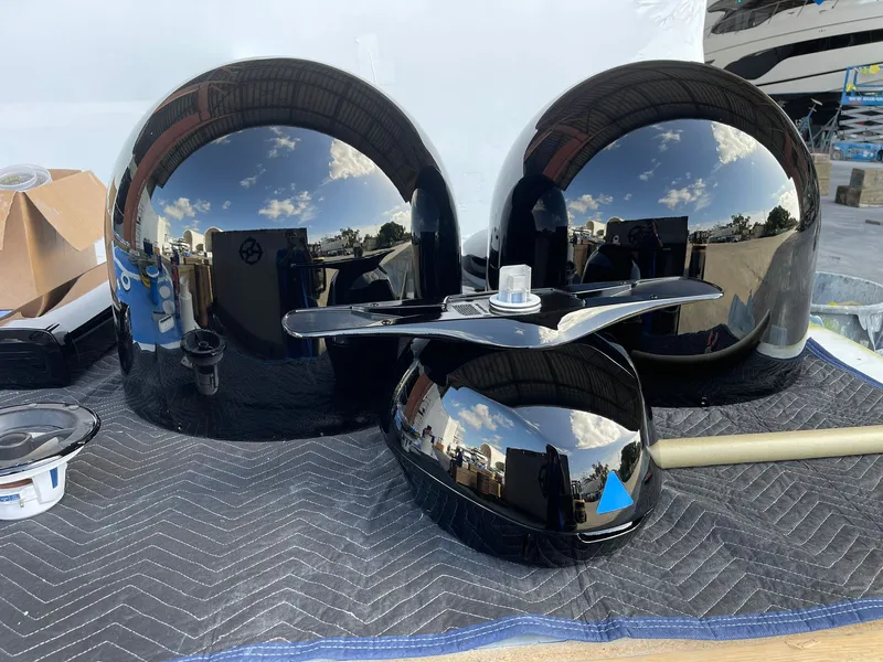 Radomes refinished in gloss black