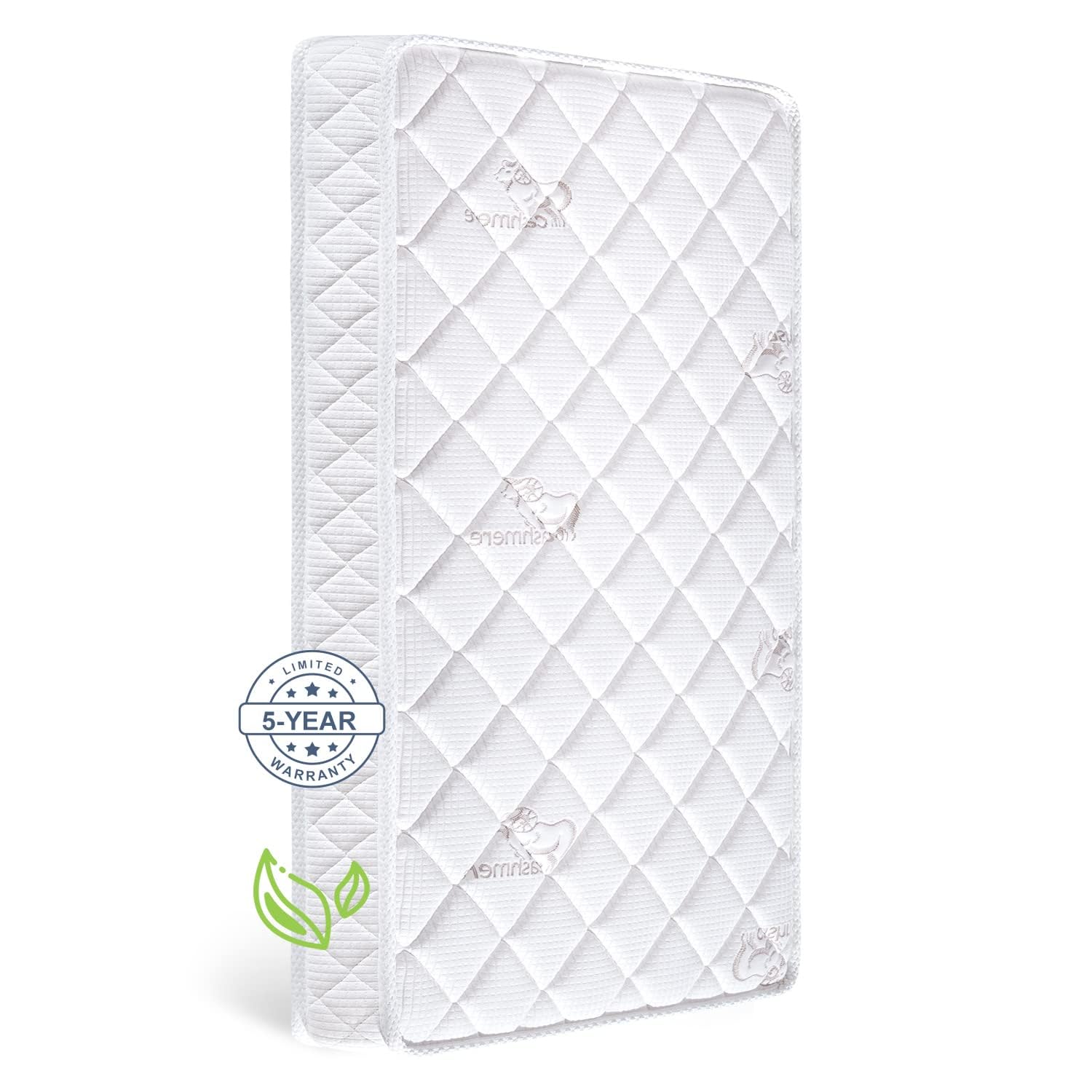 Letmxiu Premium Crib & Toddler Mattress, 5" Memory Foam Mattress with Knitted Fabric Cover, Hypoallergenic and Breathable