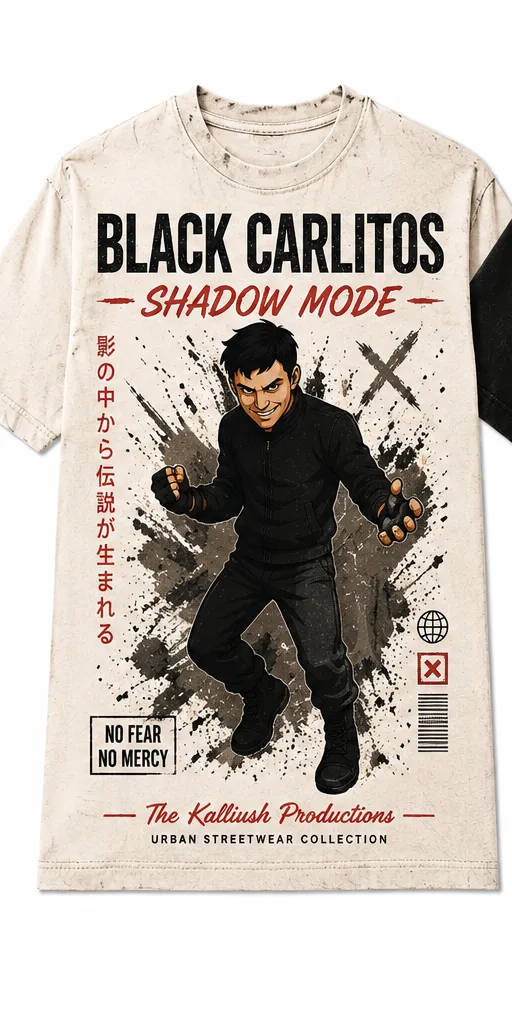 014-4-1W. Shadow Mode. Black Carlitos. White.