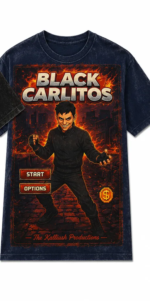 011-1-2N. Final Boss Edition. Black Carlitos. Navy.